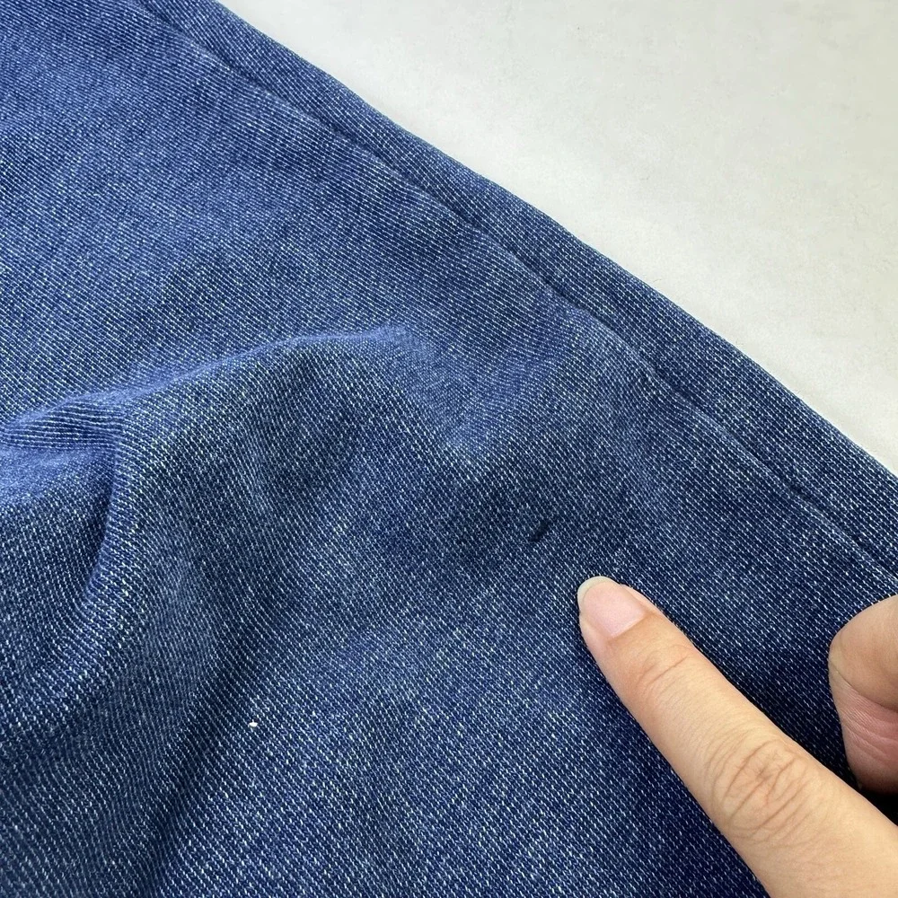 AG Adriano Goldschmied Jogger Pants 30 Blue Pleated Knit Denim 1213UFT-IKD-SEV